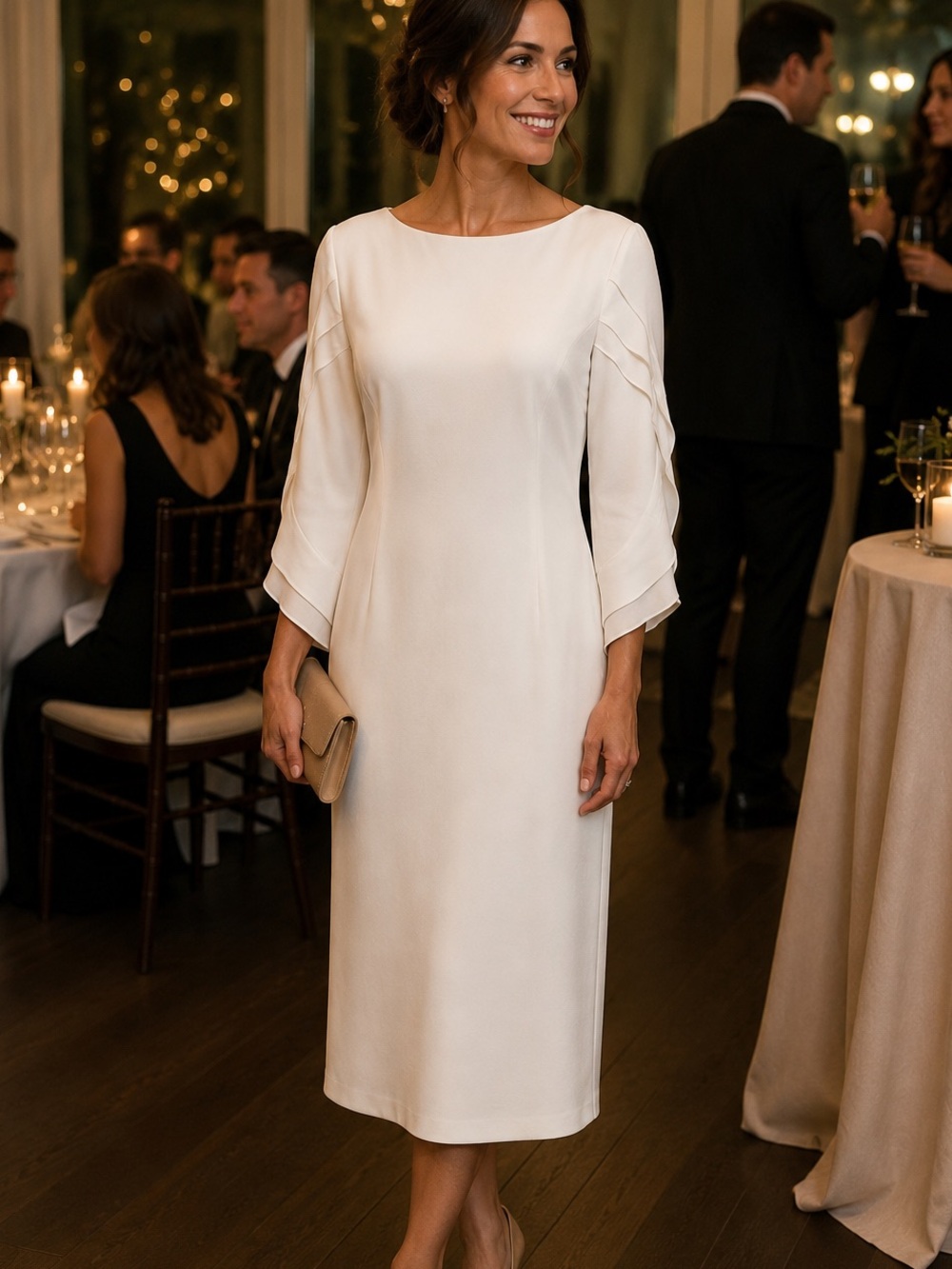 Marc New York White Midi Dress size 6
